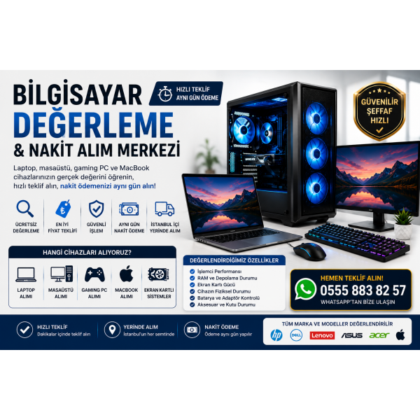 Bilgisayar Değerleme ve Nakit Alım Merkezi İstanbul 2