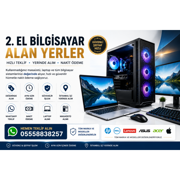 Sıfır Laptop Alan Yerler-İstanbul'da Nakit Bilgisayar Alan Yerler-İstanbul Laptop Alan Yerler