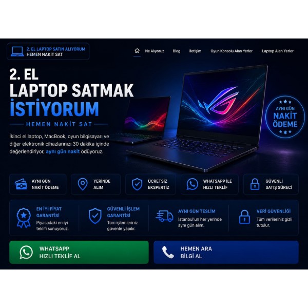 Kullanmadığınız Laptopu Değerlendirin, Hızlıca Nakde Dönüştürün 2