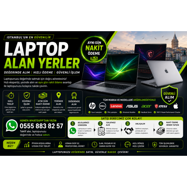 Laptopumu Güvenli ve Hızlı Şekilde Satmak İstiyorum