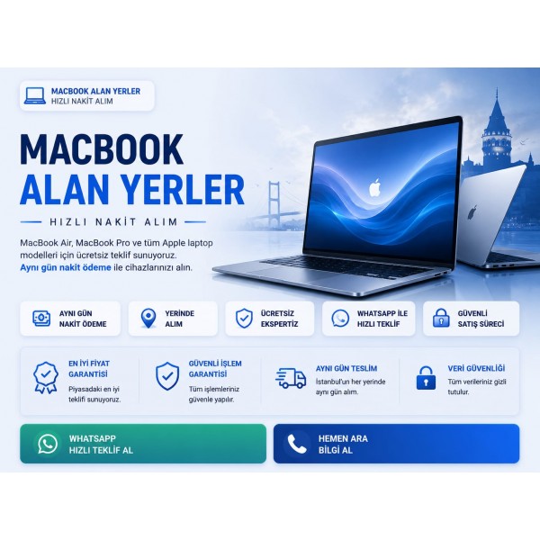 MacBook Alan Yerler | Apple Laptop Nakit Alım