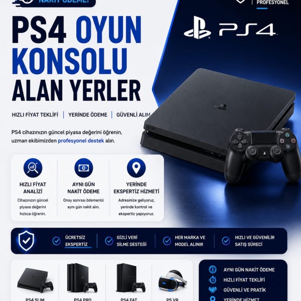 PS4 Oyun Konsolu Alan Yerler