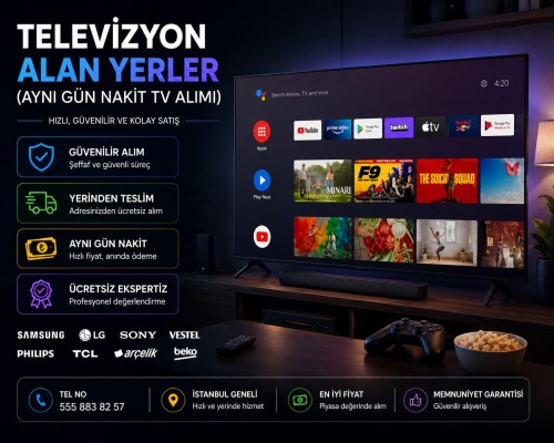 Televizyon Alan Yerler (Aynı Gün Nakit TV Alımı)